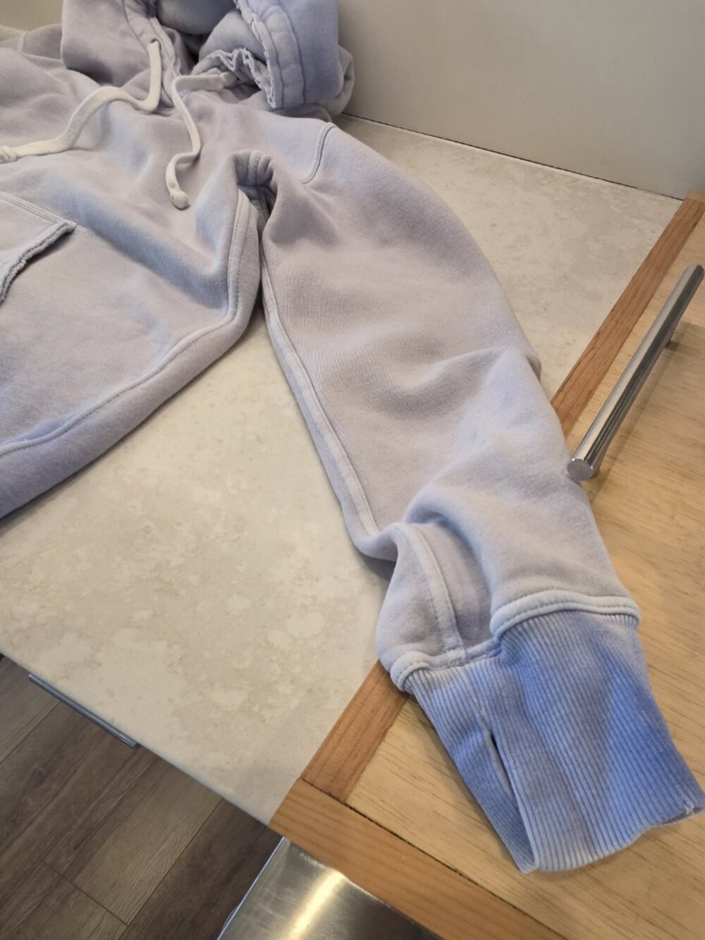 Free People We The Free Zuma Hoodie Chambray Sky Oversized Small blue lilac - Picture 5 of 6